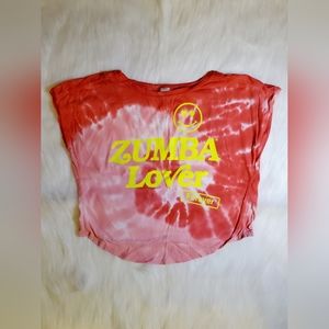Zumba tie-dye tulip crop